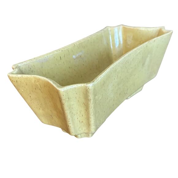 Vintage Ungemach USA mustard yellow atomic age art pottery planter vase pot - Picture 4 of 8